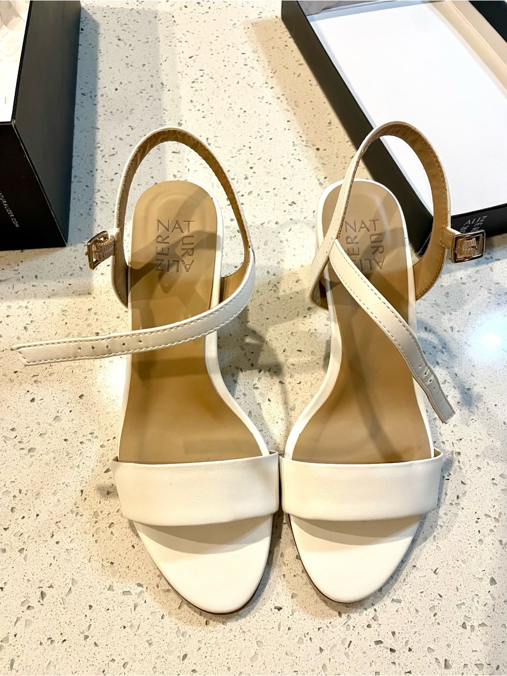 Naturalizer Women’s White dress Sandals. Never worn!